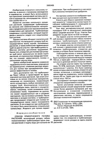 Способ прикорневого полива растений (патент 2002405)