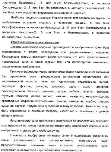 Диазабициклические арильные производные в качестве модуляторов холинергических рецепторов (патент 2368614)