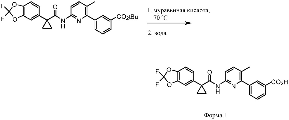 Препараты 3-(6-(1-(2, 2-дифторбензо[d][1, 3]диоксол-5-ил)циклопропанкарбоксамидо)-3-метилпиридин-2-ил)бензойной кислоты (патент 2644723)