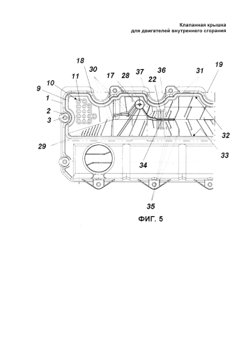 Клапанная крышка для двигателей внутреннего сгорания (патент 2585127)