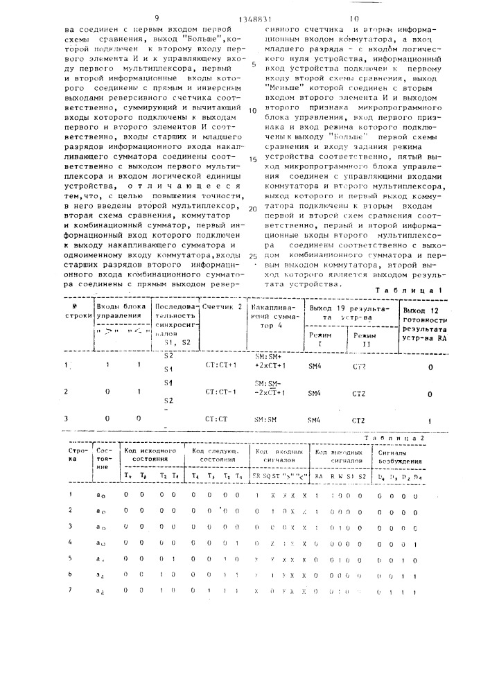 Устройство для вычисления степенной функции (патент 1348831)