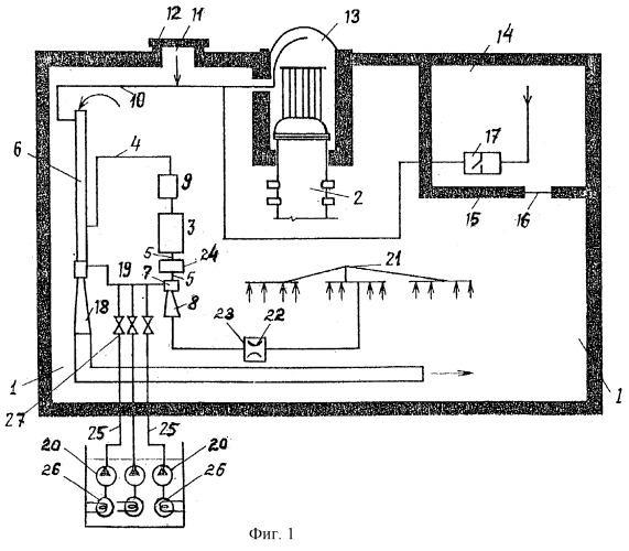 Установка для сжигания водорода на атомной электростанции (патент 2260212)