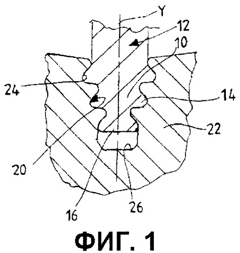 Усовершенствованное крепление лопаток на диске ротора газовой турбины (патент 2302532)