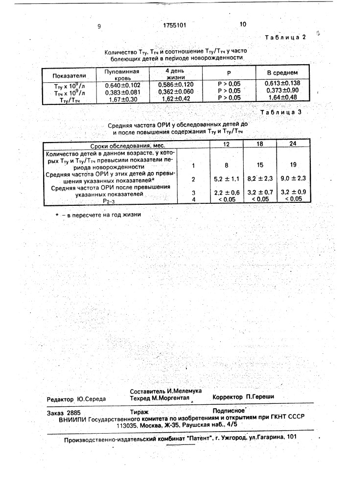 Способ прогнозирования течения острых распираторных инфекций у детей раннего возраста (патент 1755101)