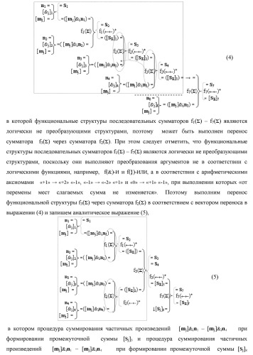 Способ параллельно-последовательного умножения позиционных аргументов аналоговых сигналов множимого [mj]f(2n) и множителя [ni]f(2n) (патент 2437142)