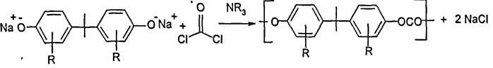 Способ получения поликарбоната на границе раздела фаз и переработки по меньшей мере части образующегося раствора хлорида щелочного металла на дополнительной стадии электролиза (патент 2532910)