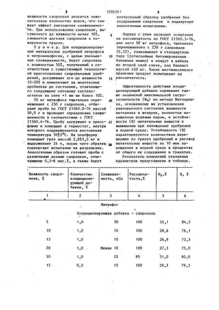 Способ уменьшения слеживаемости минеральных удобрений (патент 1096261)
