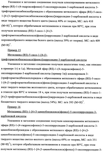 Производные пирролидона в качестве ингибиторов маов (патент 2336267)