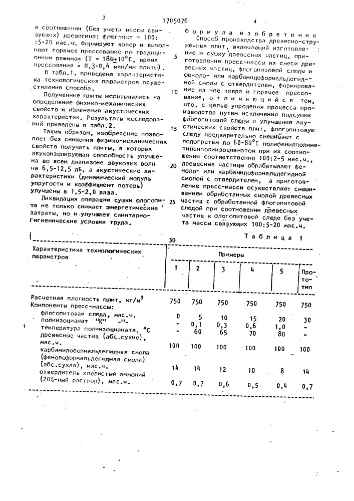 Способ производства древесно-стружечных плит (патент 1705076)