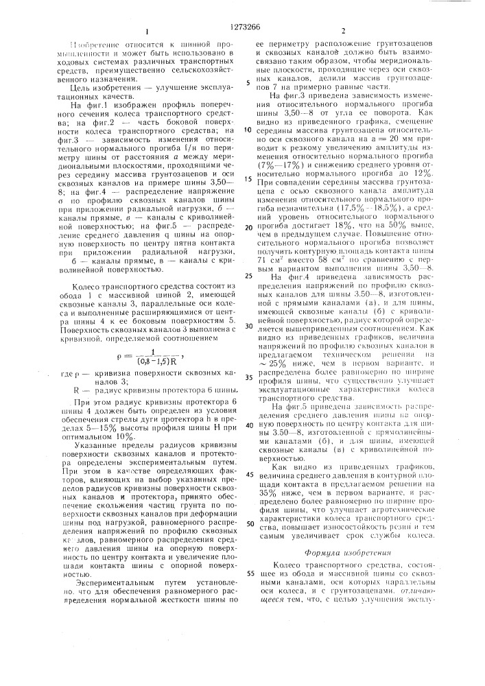 Колесо транспортного средства (патент 1273266)