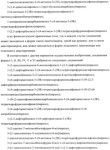 Производные пиразола в качестве ингибиторов фосфодиэстеразы 4 (патент 2379292)