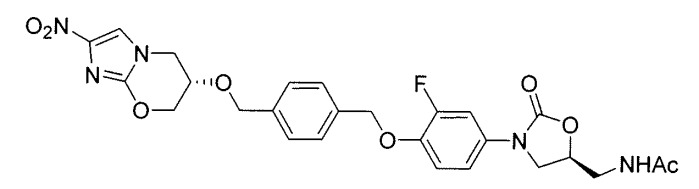 Бициклические нитроимидазолы, ковалентно соединенные с замещенными фенилоксазолидинонами (патент 2504547)