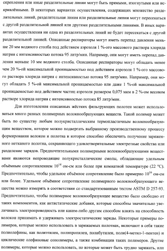 Плоский в сложенном виде складной респиратор с однокомпонентным одинарным фильтрующим/упрочняющим слоем (патент 2401144)