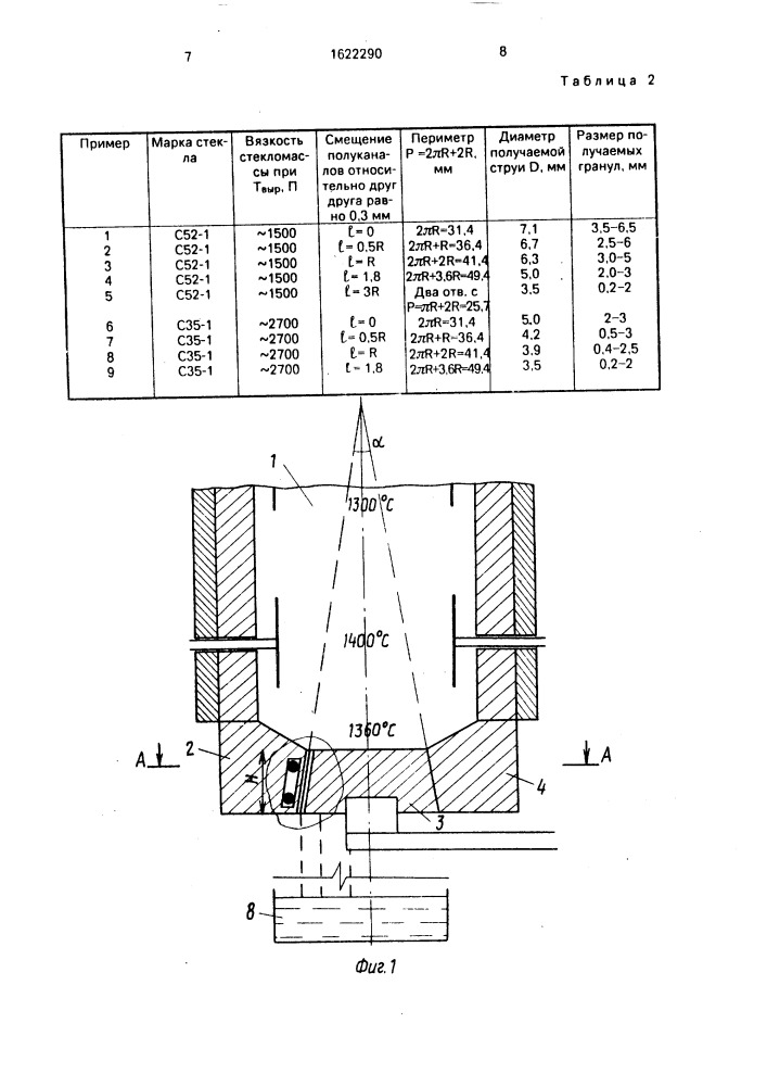 Стекловаренная печь (патент 1622290)