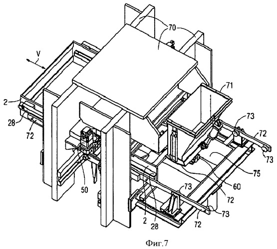 Загрузочное устройство для наполнения форм наливным формовочным материалом (патент 2468913)