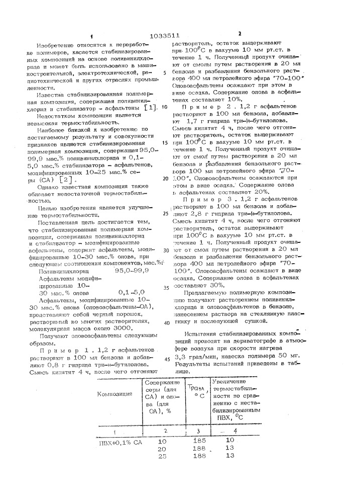 Стабилизированная полимерная композиция (патент 1033511)
