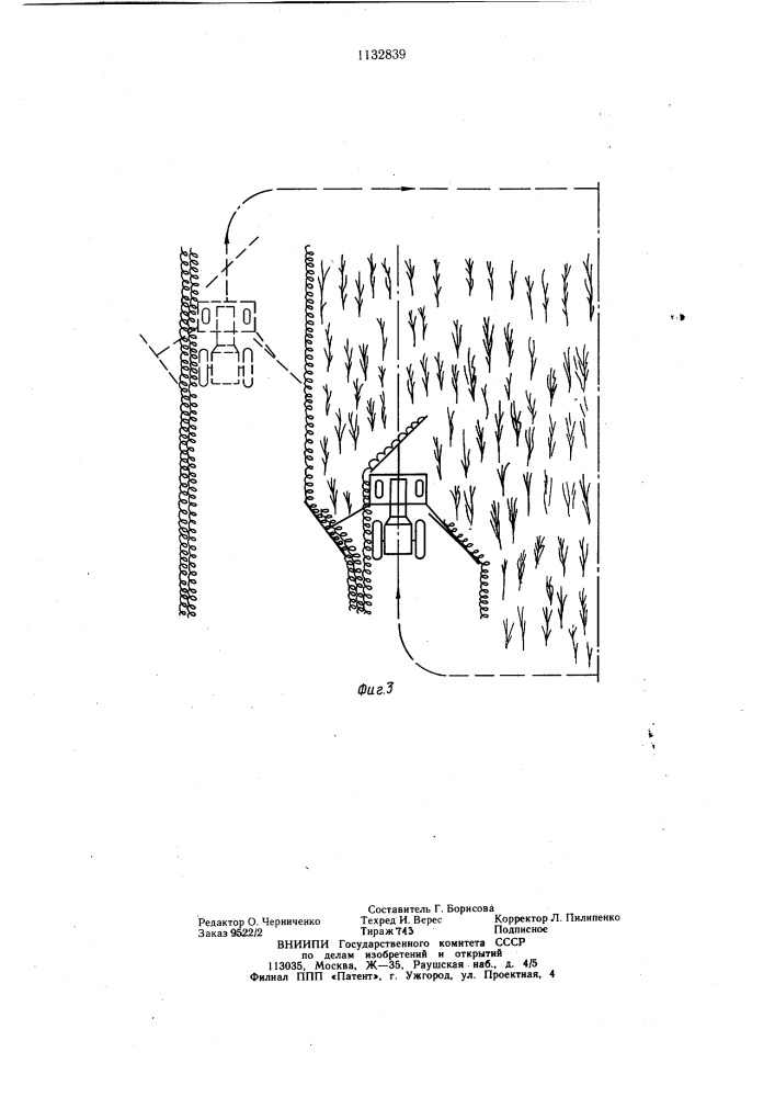 Способ формирования скошенных трав на прокосах в валки (патент 1132839)