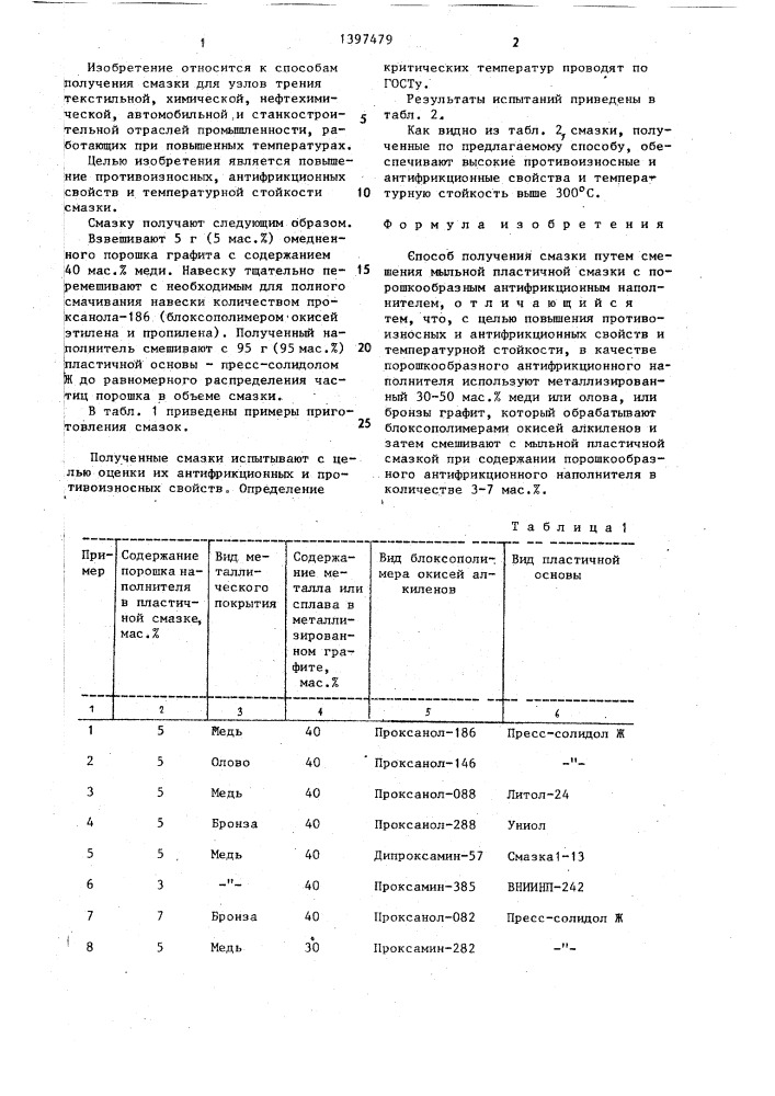 Способ получения смазки (патент 1397479)