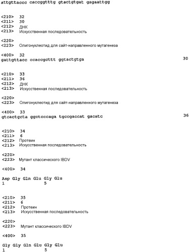 Мутант вируса инфекционной бурсальной болезни (ibdv), экспрессирующий вирус-нейтрализующие эпитопы, специфичные для классического и вариантного штаммов ibdv (патент 2340672)