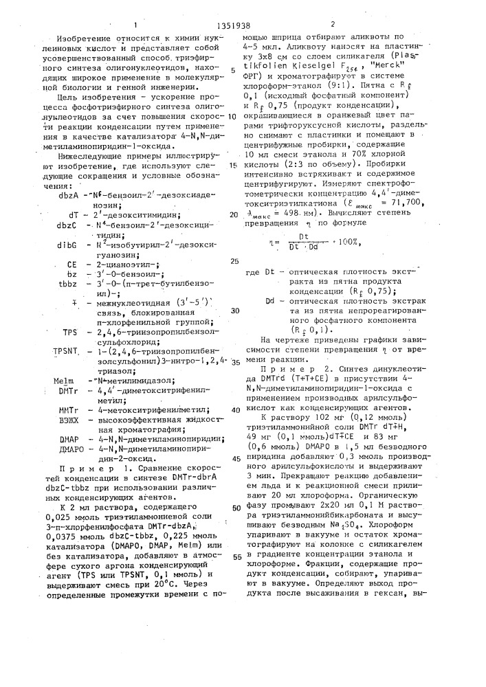 Способ триэфирного синтеза олигонуклеотидов (патент 1351938)