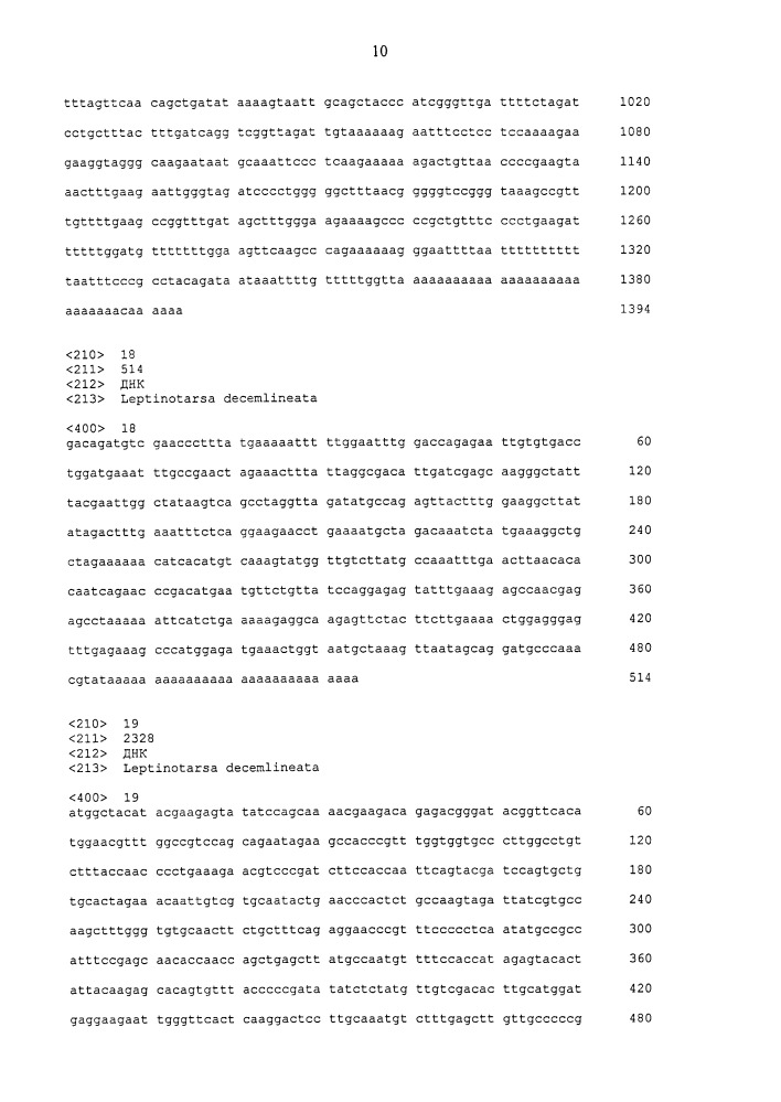 Уменьшение экспрессии генов у насекомых-вредителей (патент 2662995)