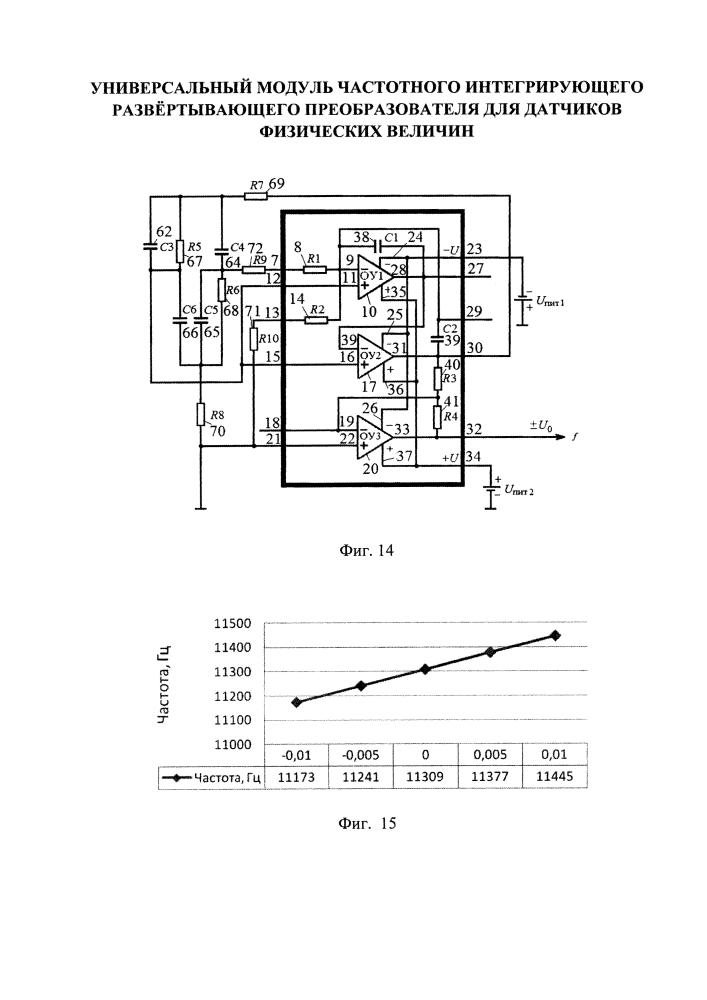 Универсальный модуль частотного интегрирующего развёртывающего преобразователя для датчиков физических величин (патент 2631494)