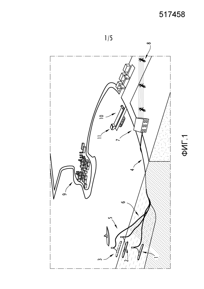 Погружной или подводный модуль для производства электрической энергии (патент 2606209)