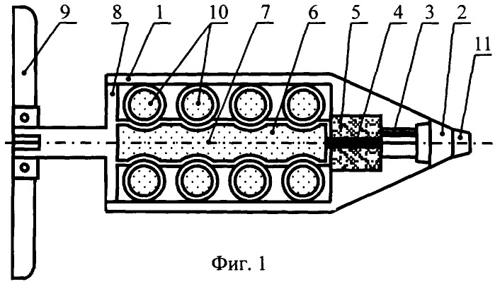 Танковый кассетный снаряд &quot;триглав&quot; с осколочными боевыми элементами (патент 2247930)