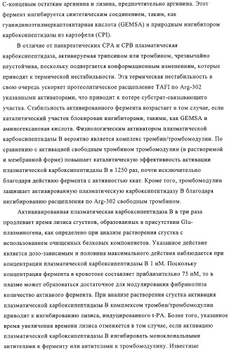 Ингибиторы карбоксипептидазы b плазмы (крови) (патент 2323223)