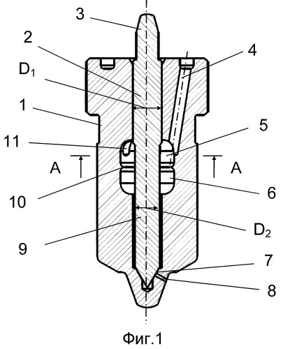 Схема распылителя форсунки