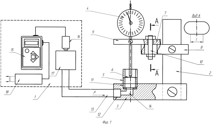 Измерительная установка для определения прогиба мембраны датчика давления и способ ее настройки (патент 2558687)