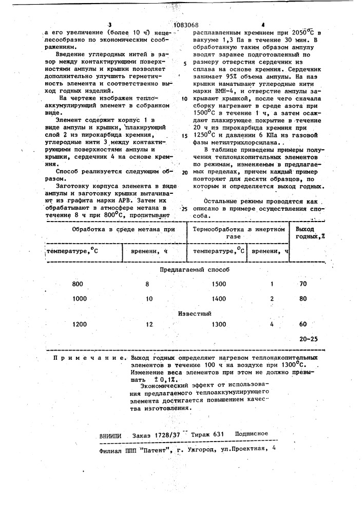 Способ изготовления теплоаккумулирующего элемента теплообменника (патент 1083068)