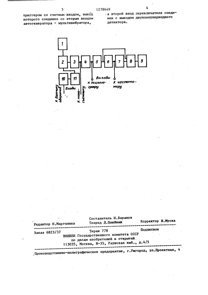 Устройство контроля режима смазки контактов качения (патент 1278649)