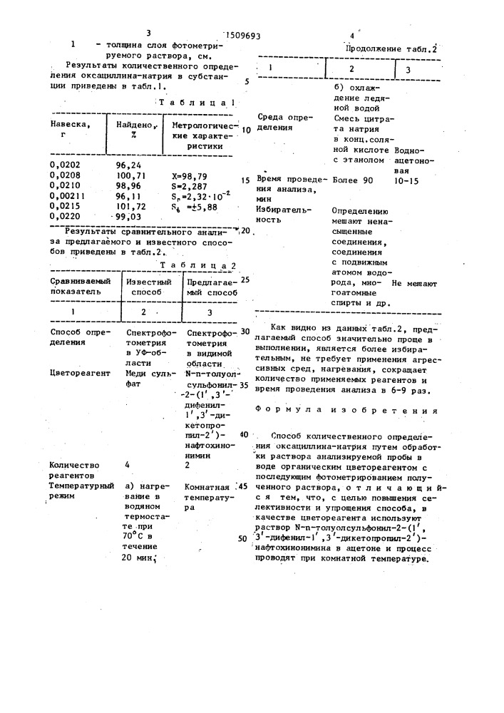 Способ количественного определения оксациллина-натрия (патент 1509693)