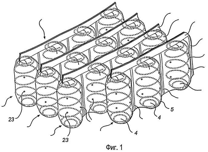 Секционированный пружинный матрац (патент 2427306)