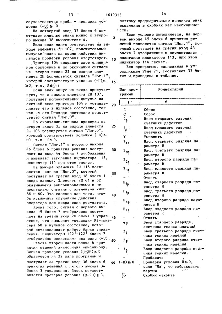 Устройство для входного контроля изделий (патент 1619313)