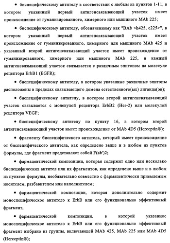 Биспецифические антитела к erb-b и их применение для лечения опухолей (патент 2349340)
