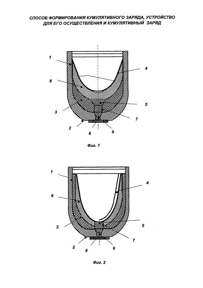 Способ формирования кумулятивного заряда, устройство для его осуществления и кумулятивный заряд (патент 2638066)