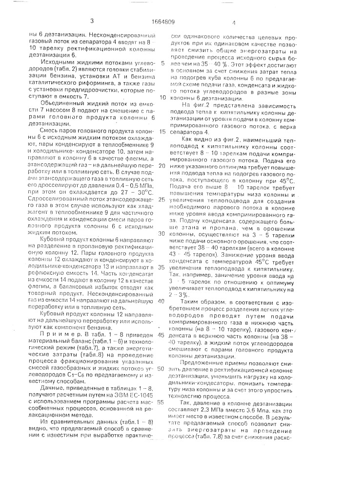 Способ разделения смеси газообразных и жидких предельных углеводородов с @ -с @ (патент 1664809)