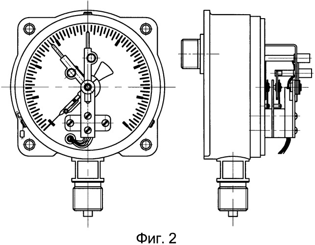 Манометр с узлом сигнализации (патент 2344392)