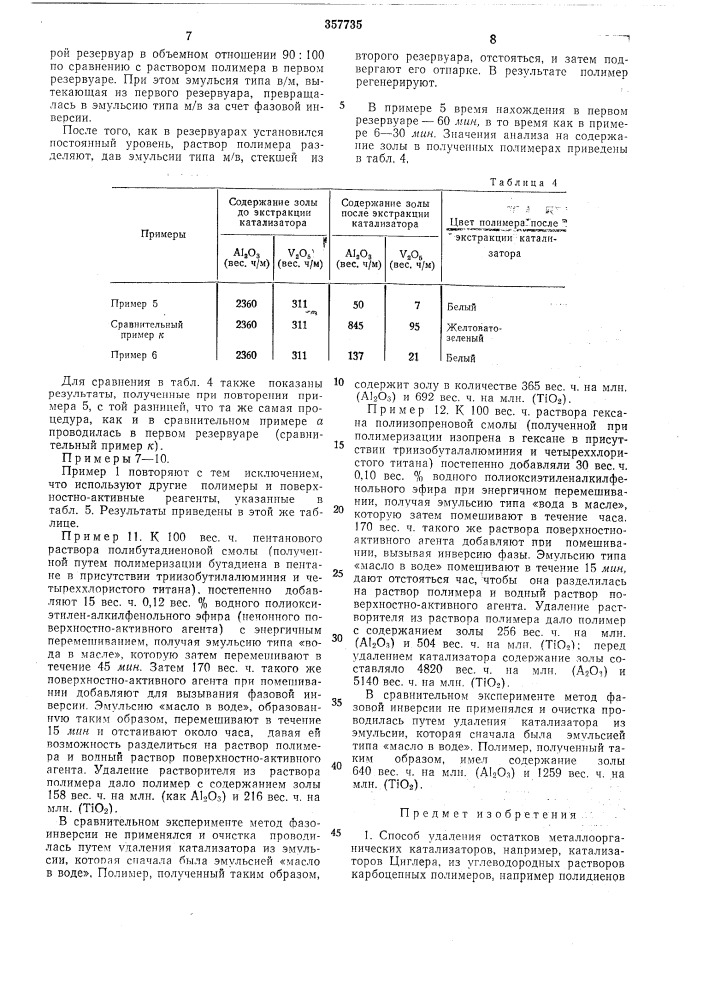 Способ удаления остатков (патент 357735)