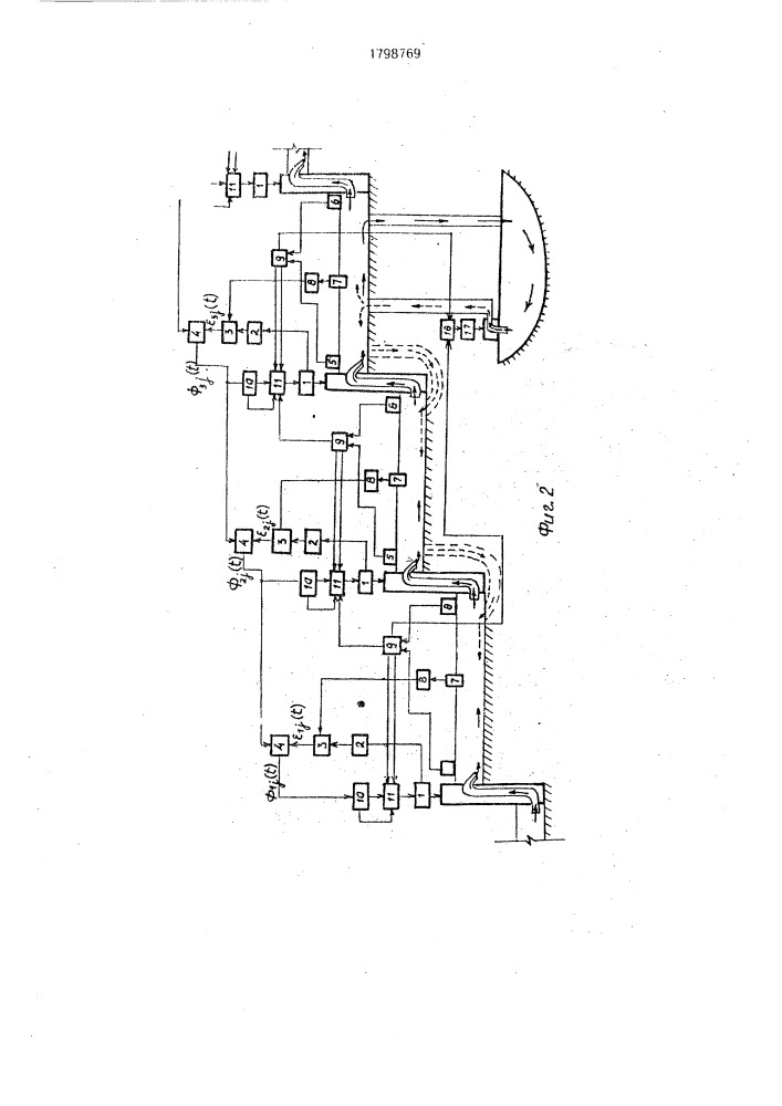 Система автоматического управления водораспределением в канале двухстороннего действия (патент 1798769)