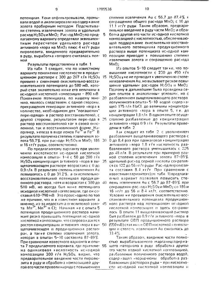 Способ извлечения благородных металлов из руд и продуктов их переработки (патент 1785536)