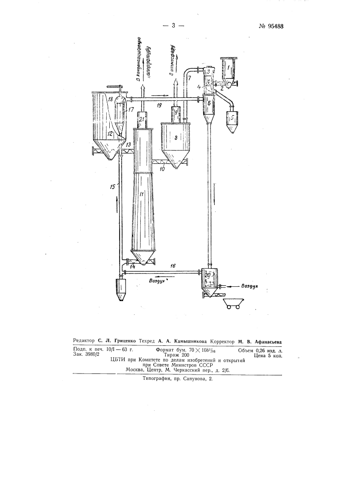 Устройство для термической переработки низкосортных мелкозернистых топлив (патент 95488)