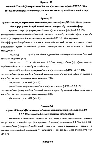 Арилциклогексилэфиры дигидротетраазабензоазуленов для применения в качестве антагонистов рецептора вазопрессина v1a (патент 2507205)