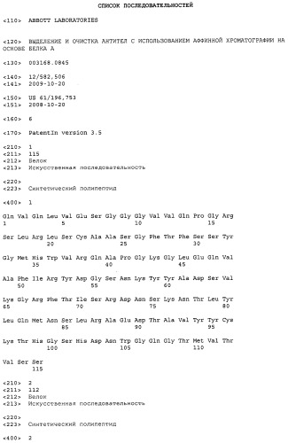 Выделение и очистка антител с использованием аффинной хроматографии на основе белка а (патент 2520838)