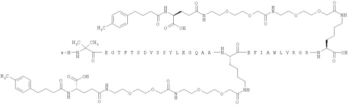 Дважды ацилированные производные glp-1 (патент 2559540)