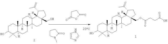 Способ получения 28-гемисукцината бетулина (патент 2435779)