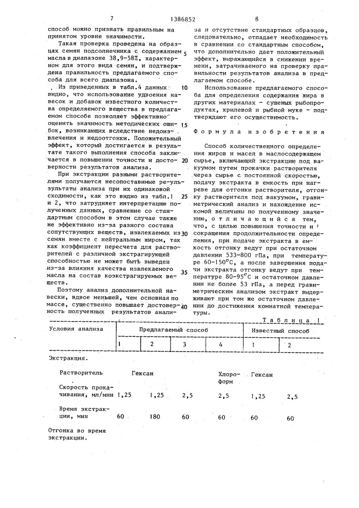 Способ количественного определения жиров и масел в маслосодержащем сырье (патент 1386852)