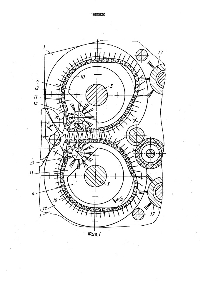 Гребенной механизм вытяжного прибора текстильной машины (патент 1680820)